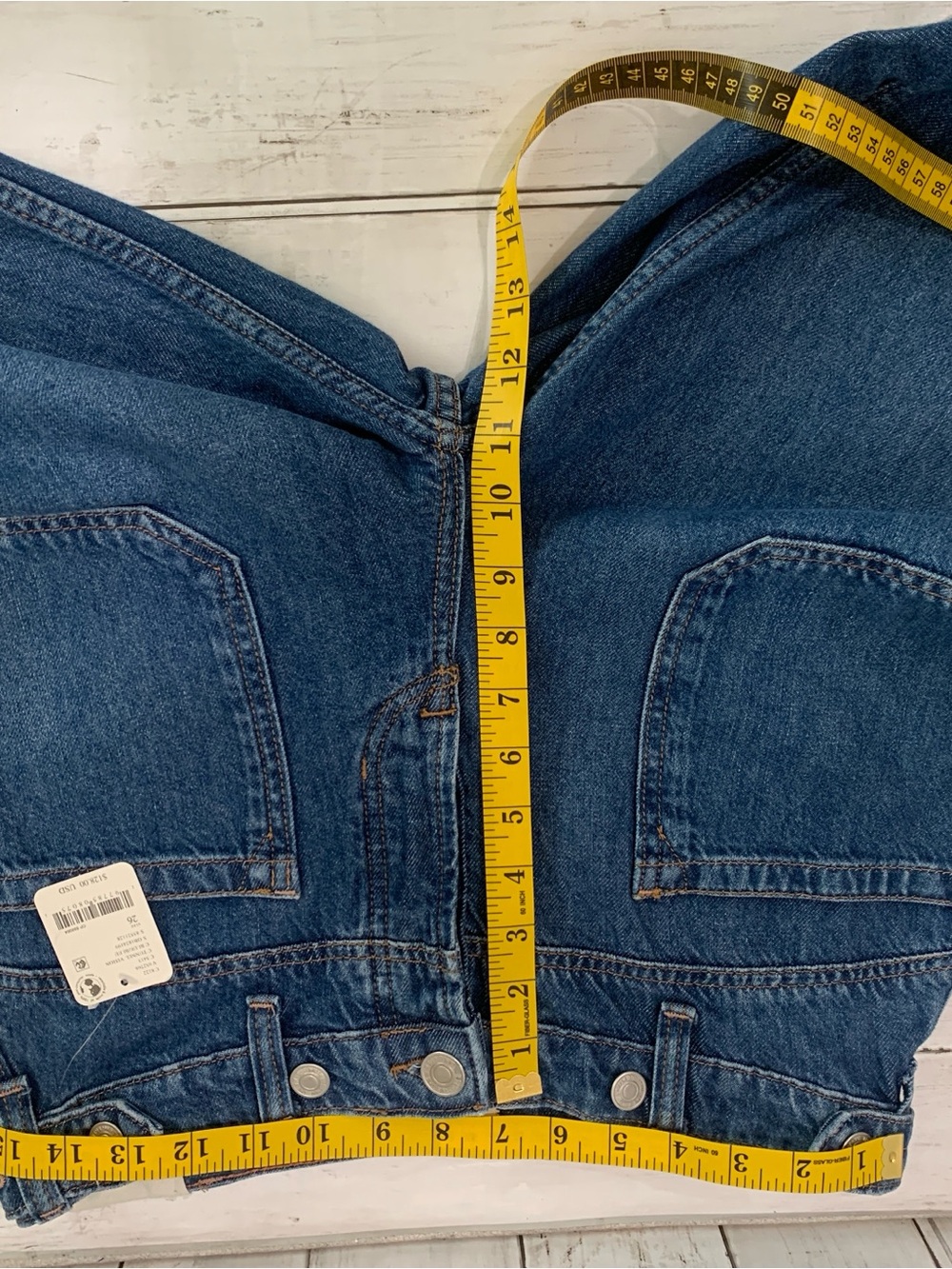 Free People We The Free Palmer 26  Cuffed Jeans Tunnel Vision Baggy Relaxed NWT - Picture 15 of 16